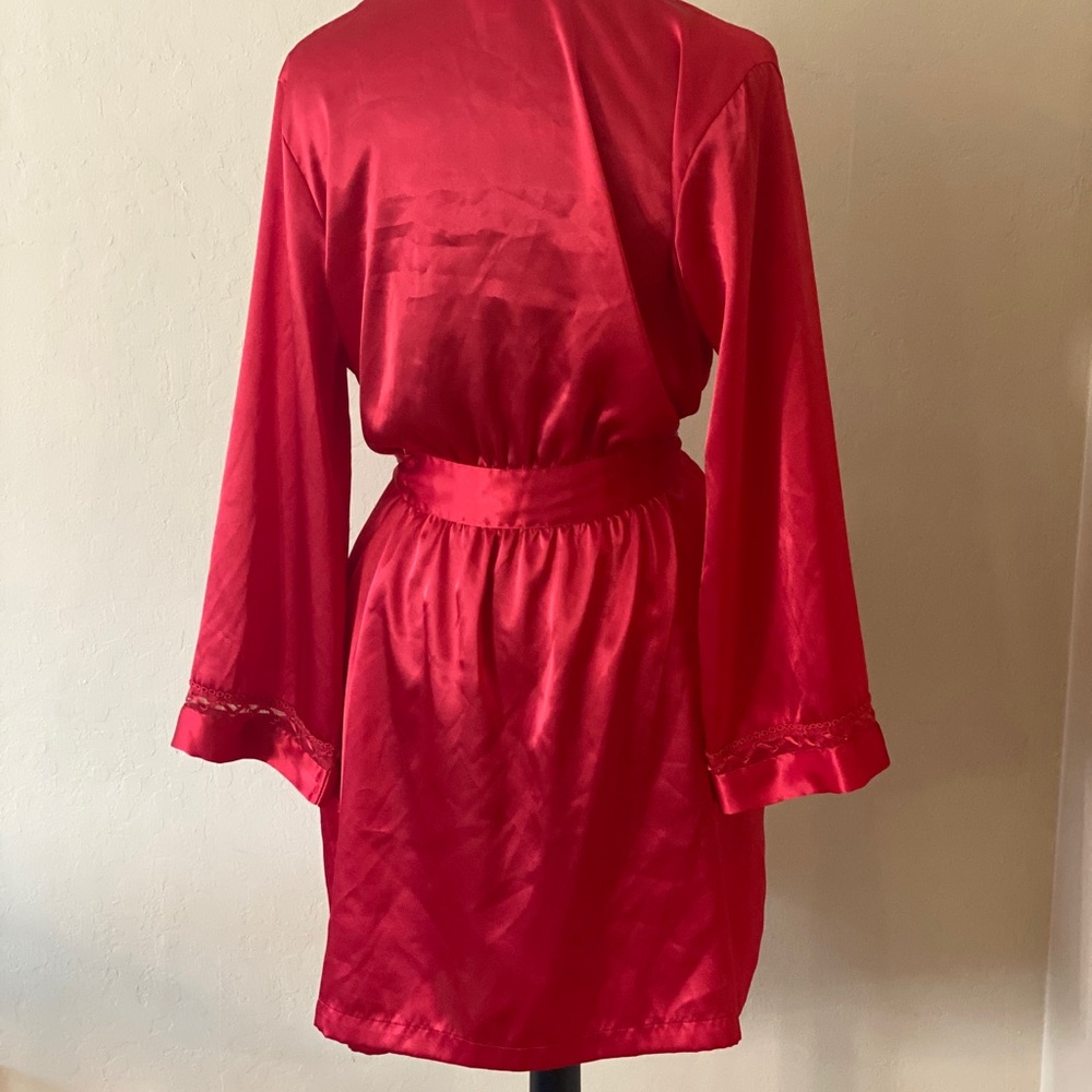 Morgana Taylor Red Sill Robe - Picture 2 of 3